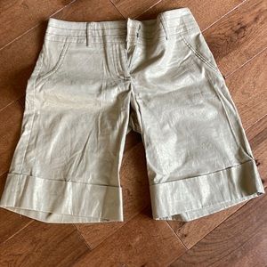 Cache Metallic Gold shorts. NWOT. 0.